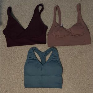 PINK Victoria's Secret Burgundy, Tan, and Teal Bras